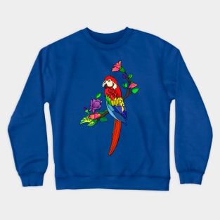 red macaw bird Crewneck Sweatshirt